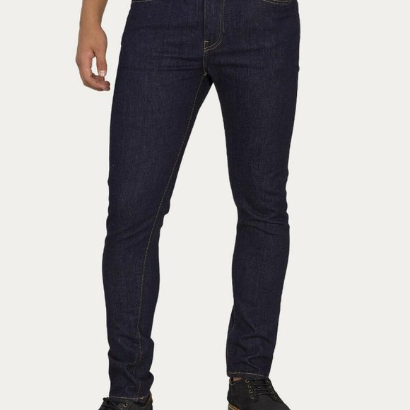 Men's Jeans Slim Fit Dark Wash Denim Gift - Picture 1 of 4